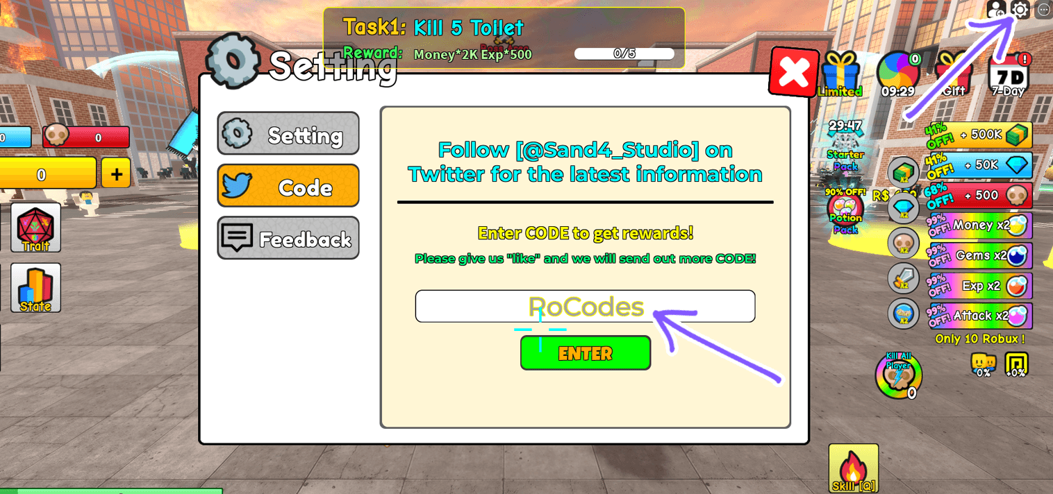 Toilet Fighter Simulator Codes February 2026 RoCodes 653 Toilet Fighter Simulator Codes Redeem 